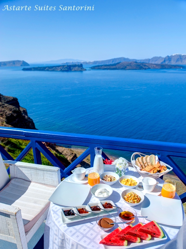 Astarte Suites in Santorini breakfast